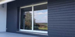 baie aluminium bardage bois olonne sur mer