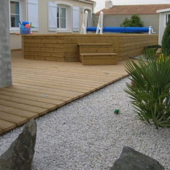 terrasse bois piscine bois vendée