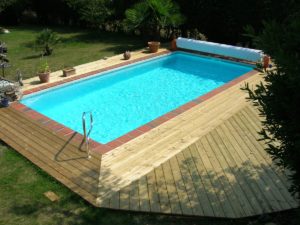 terrasse bois piscine vendée